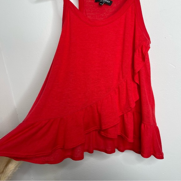 David Lerner Asymmetrical Ruffle Tank in Poppy Linen Blend Size XS Revolve - Picture 9 of 15
